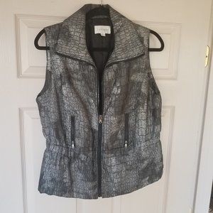 jacket/vest women silver and black size M